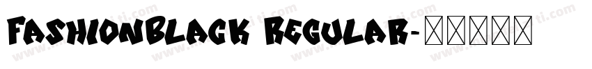FashionBlack Regular字体转换